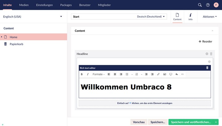 Umbraco Version 8