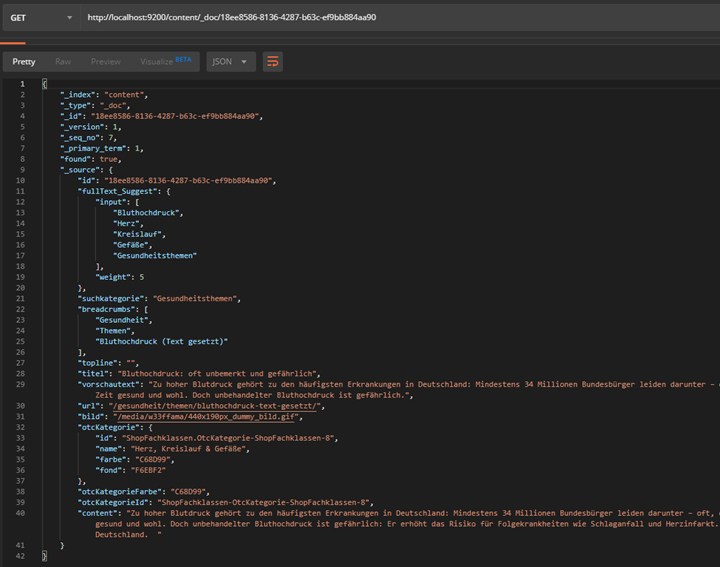 Elastic Search Beispiel Elastic Search JSON Beispiel